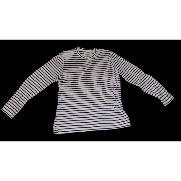 Todd Snyder 100% Cotton Nautical Stripe Long Sleeve Shirt Navy White Men's M - Picture 1 of 6